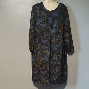 Mark Edwards Floral Patterned One Top button Kimono